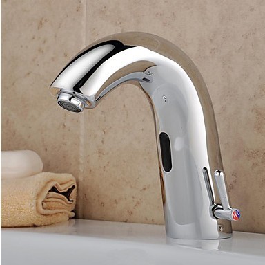 salle de bain chrome robinet évier avec capteur automatique (chaud et froid) F0114A - Cliquez sur l'image pour la fermer