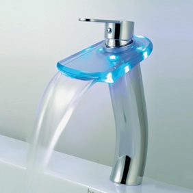changement de couleur robinet évier cascade conduit salle de bains (hauteur) - Cliquez sur l'image pour la fermer