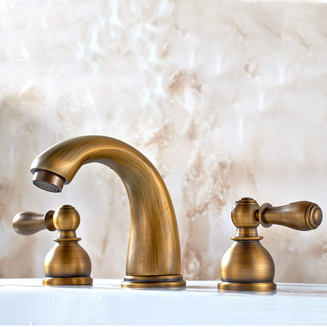 Antique Brass Finish généralisée lavabo robinet T0451A