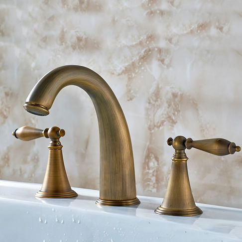 Antique Brass Finish généralisée lavabo robinet T0453A