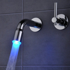 Couleur contemporain Modification Cascade LED généralisée lavabo robinet T0460F
