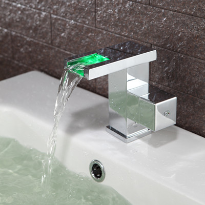 couleur contemporaine changer conduit robinet évier salle de bains (cascade)