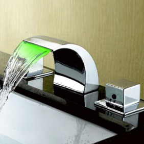 Couleur contemporain Modification Cascade LED généralisée lavabo robinet T6012 - Cliquez sur l'image pour la fermer