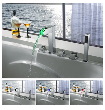 de couleur robinet changer baignoire avec douche à main conduit - Blade Series