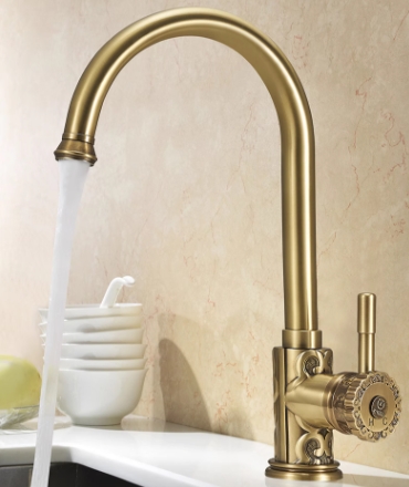 Le Style de Laiton à L'ancienne Cour Sculpté Cuisine / Lavabo Robinet FA630L