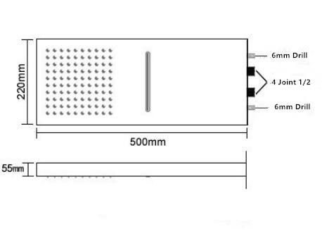 304 L'acier Inoxydable Finition Chrome pommeau de douche HB53B - Cliquez sur l'image pour la fermer