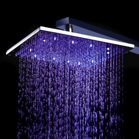 8 de pouce en laiton contemporaine Changement de couleur LED Light Pomme de douche HB8F