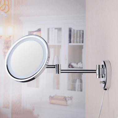 Chrome Sur le Mur Avec LED Loupe Salle de Bains Faire Miroir MB168