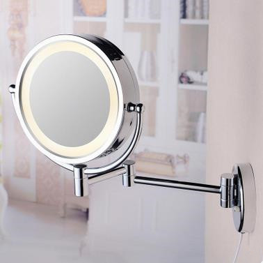 8 Pouces Chrome Sur le Mur Avec LED Loupe Salle de Bains Faire Miroir MB185