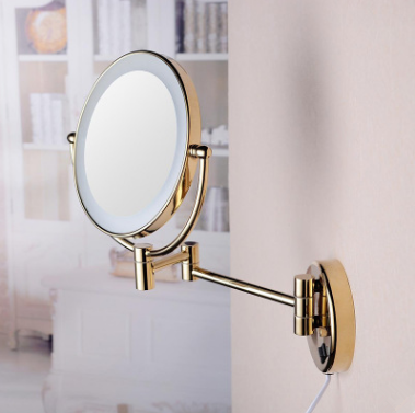 Sur le Mur Golden Imprimé Avec LED Pliage Salle de Bains Miroir MB192 - Cliquez sur l'image pour la fermer