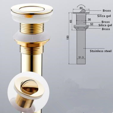 Antique or imprimé Pop Up Drain PP0229G
