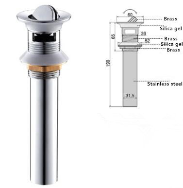 Accessoires Tap Laiton Chrome Pop Up Drain PP0302C