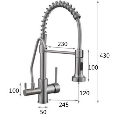 Brass Chrome Démonter Eau Potable Robinet évier de Cuisine R0288C