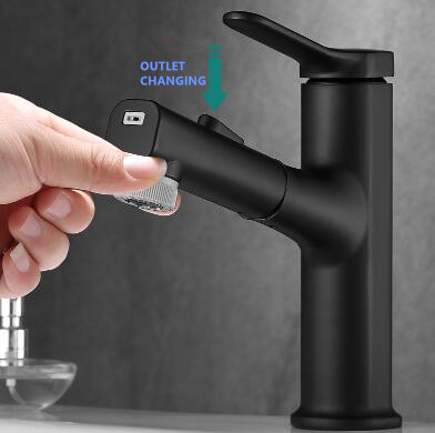 Bronze Noir Brass Multifonctions Trois Cours L'eau Potable Robinet de Cuisine RB0218