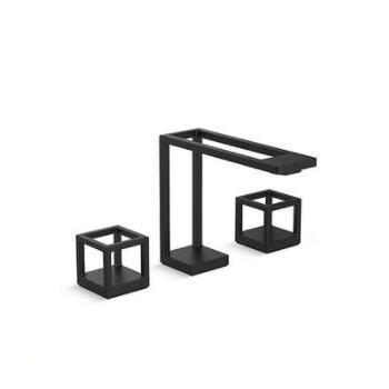 Art Design Laiton Noir Mat Deux poignées Robinetterie Lave-mains RB0498