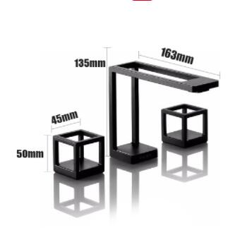 Art Design Laiton Noir Mat Deux poignées Robinetterie Lave-mains RB0498