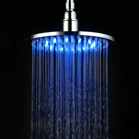 8 de pouce en laiton contemporaine Changement de couleur LED Light Pomme de douche RB08F