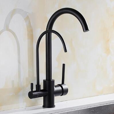 Bronze Noir Brass Eau Potable Robinet évier de Cuisine T0208B