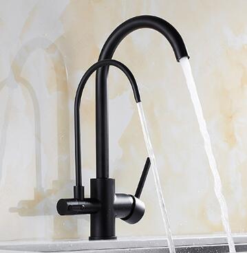 Bronze Noir Brass Eau Potable Robinet évier de Cuisine T0208B