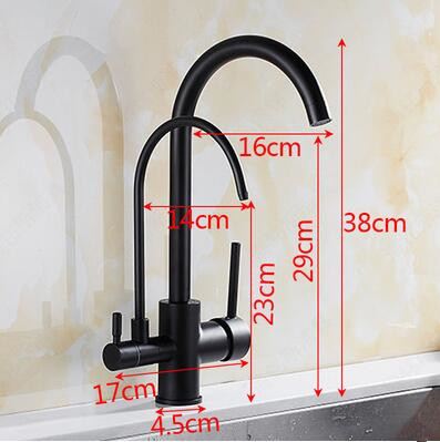 Bronze Noir Brass Eau Potable Robinet évier de Cuisine T0208B