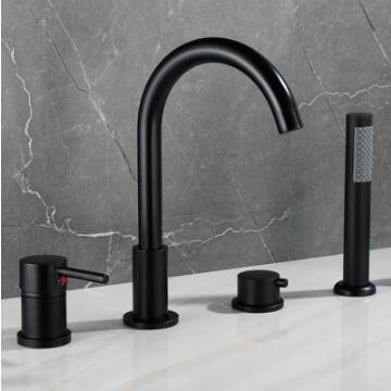 Laiton Noir Ensemble de Quatre Pièces Robinet de Douche T0284RB