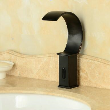 Robinet Infrarouge Bronze Noir Ancien Cascade Mains Libres Robinetterie Vasque T0295RB