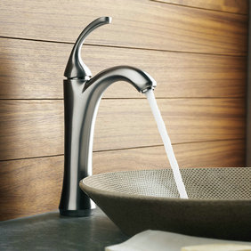 Classique en laiton massif lavabo robinet - Nickel brossé T0519N