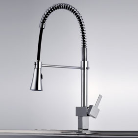 Mitigeur chromée Centerset pull-out robinet de cuisine T0749