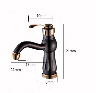 Brown Bronze Laiton Seul Manche Fête De L'eau Lavabo Robinet F256RB
