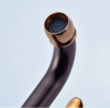 Brown Bronze Laiton Seul Manche Fête De L'eau Lavabo Robinet F288RB