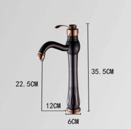 Brown Bronze Laiton Seul Manche Fête De L'eau Lavabo Robinet F288RB