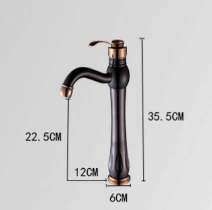 Brown Bronze Laiton Seul Manche Fête De L'eau Lavabo Robinet F288RB - Cliquez sur l'image pour la fermer