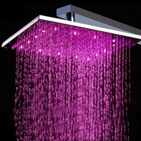 Place contemporain Chrome éclairage LED léger laiton tête de la douche T325