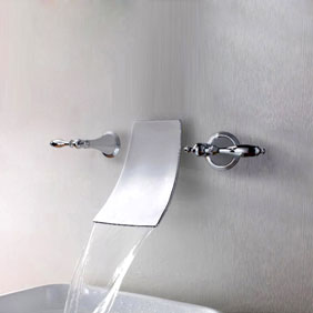 Cascade généralisée contemporaine Baignoire Tap (finition chromée) T7009