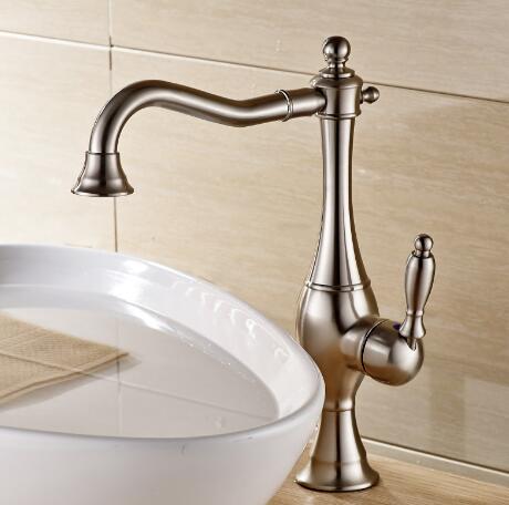 antiquité classique en nickel brossé seul lavabo tap TA015N