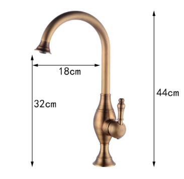 Antique Robinet de Cuisine Brass 360° Rotation Robinet de Bain TA190R - Cliquez sur l'image pour la fermer