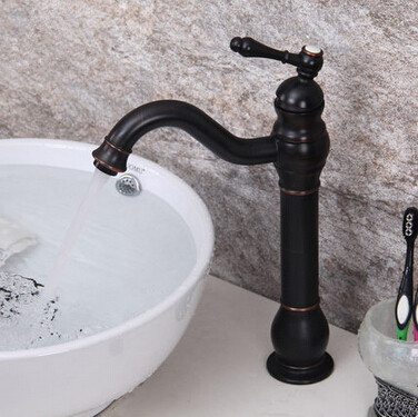 antiquité brass bronze noir lavabo robinet mélangeur TA219B