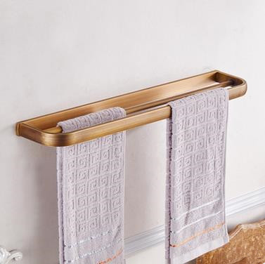 Antiquité Brass Salle de Bains Serviette Double Bar TAC070