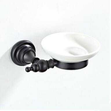 Antiquités Bronze Noir Brass Accessoires De Salle De Bain Porte-savon TB049
