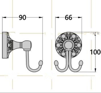 Antique Brass Sculpture Salle de Bains Peignoir Crochet TCB035 - Cliquez sur l'image pour la fermer