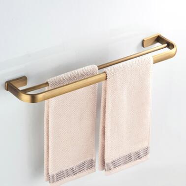 Antiquité Brass Salle de Bains Serviette Double Bar TCB051A