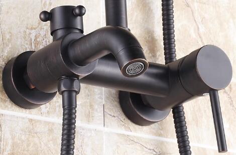 toilettes cascade douche noir antique robinet bronze brass ensemble TFB558