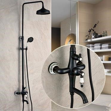 nouvelle conception antique de cuivre bronze noir mixtes de douche TFB655 - Cliquez sur l'image pour la fermer