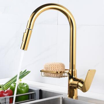 Finition Doré Laiton 360° Rotatif Mélangeur Sors le Robinet de la Cuisine TG0198R