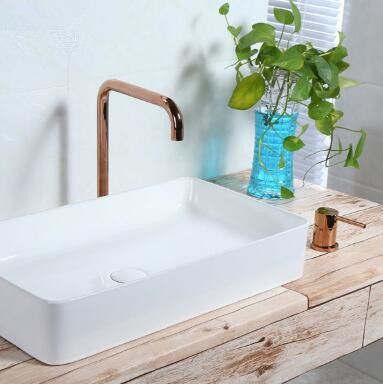 Brass Rose Gold Diviseur Deux Trous Rotation Hausser Robinet de Bain Mélangeur TG0399