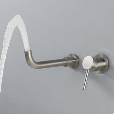 Antiquités Laiton Brossé au Nickel Vêtements Dissimulés Robinetterie Murale TN0550