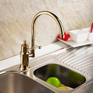 Fini laiton antique conception spéciale en or rose robinet de cuisine TP6103F