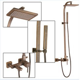 Support mural en laiton antique robinet de la douche Set TSA012 - Cliquez sur l'image pour la fermer